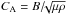 \hbox{$C_{\rm A}=B/\!\!\sqrt{\mu\rho}$}