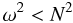 \begin{equation} \omega^{2} < N^{2} \label{condi1} \end{equation}