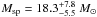 \hbox{$M_\mathrm{sp}= 18.3^{+7.8}_{-5.5}~M_\odot$}