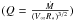 \hbox{$(Q= \frac{ \dot{M} }{(V_\infty R_*)^{3/2}})$}