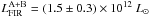 \hbox{$L_{\rm FIR}^{\rm A+B}=(1.5\pm 0.3)\times 10^{12}~L_{\rm \odot}$}