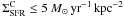 \hbox{$\Sigma_{\rm SFR}^{\rm C}\le 5~M_{\odot}\,{\rm yr^{-1}\,kpc^{-2}}$}