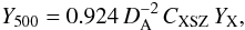 \begin{equation} \YSZ = 0.924\,D_{\rm A}^{-2}\,C_{\rm XSZ}\,\YX, \label{eq:yszyx} \end{equation}