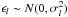 Mathematical equation: \hbox{$\epsilon_l\sim N(0,\sigma_l^2)$}