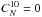 \hbox{$C_N^{10}=0$}