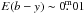 Mathematical equation: \hbox{$E(b-y) \sim 0\fm01$}