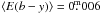 Mathematical equation: \hbox{$\langle E(b-y) \rangle = 0\fm006$}