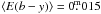 Mathematical equation: \hbox{$\langle E(b-y) \rangle = 0\fm015$}
