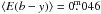 Mathematical equation: \hbox{$\langle E(b-y) \rangle = 0\fm046$}