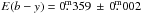 Mathematical equation: \hbox{$E(b-y) = 0\fm359\,\pm\,0\fm002$}