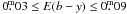Mathematical equation: \hbox{$0\fm03 \le E(b-y) \le 0\fm09$}