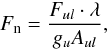 \begin{equation} F_{\rm n} = {F_{ul}\cdot \lambda\over{g_u A_{ul}}}, \end{equation}