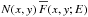 \hbox{$N(x,y) \, {\overline F}(x,y;E)$}