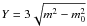 \hbox{$Y=3\sqrt{m^{2}-m_{0}^{2}}$}