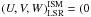 Mathematical equation: \hbox{$(U,V,W)^{\rm ISM}_{\rm LSR} = (0$}