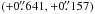 Mathematical equation: \hbox{$(+0\farcs641, +0\farcs157)$}