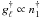 \hbox{$g_{\ell}^{\dag} \propto n_{1}^{\dag}$}