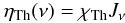 Mathematical equation: \begin{equation} \etaTh ( \nu ) = \chiTh \Jnu \end{equation}