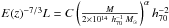 Mathematical equation: \hbox{$E(z)^{-7/3}L = C\left(\frac{M}{2\times 10^{14}~h_{70}^{-1}\,M_{\odot}}\right)^\alpha h_{70}^{-2}$}