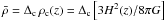 Mathematical equation: \hbox{$\bar{\rho} = \Deltac\, \rhoc(z)= \Deltac \left[3H^2(z)/8\pi G\right]$}