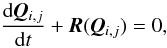 \begin{equation} {{\rm d} \vec{Q}_{i,j} \over {\rm d} t} + \vec{R}(\vec{Q}_{i,j}) = 0, \label{eq:claw_res} \end{equation}