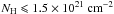 \hbox{$N_{\rm H}\leqslant 1.5\times10^{21}~\textrm{cm}^{-2}$}
