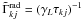 Mathematical equation: \hbox{$\tilde\Gamma^{\rm rad}_{kj} = ( \gamma_L\tau_{kj} )^{-1}$}