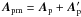 \hbox{${\vec A}_{\rm pm} = {\vec A}_{\rm p} + {\vec A}_{\rm p}^{\prime}$}