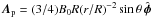 \hbox{${\vec A}_{\rm p} = (3/4) B_{0} R (r/R)^{-2} \sin \theta \, \hat{\vec \phi}$}
