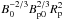 \hbox{$B_{0}^{-2/3} B_{\rm p0}^{2/3} R_{\rm p}^{2}$}