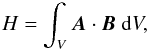\begin{equation} H =\int_{V} {\vec A} \cdot {\vec B} \ {\rm d}V, \label{h-def} \end{equation}