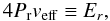 \appendix \setcounter{section}{1} \begin{equation} 4 \Pr \veff \equiv E_r, \label{eqA7} \end{equation}