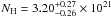 Mathematical equation: \hbox{$\nh=3.20^{+0.27}_{-0.26}\times10^{21}$}