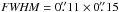 Mathematical equation: \hbox{${\it FWHM} = 0\farcs11 \times 0\farcs15$}