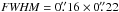 Mathematical equation: \hbox{${\it FWHM} = 0\farcs16 \times 0\farcs22$}