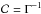 Mathematical equation: \hbox{$\mathcal{C} = \Gamma^{-1}$}