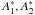 \hbox{$A_{1}^{*},A_{2}^{*}$}