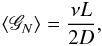 \begin{eqnarray*} \langle \mathscr{G}_N \rangle = \frac{\nu L}{2D}, \end{eqnarray*}