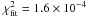 \hbox{$\chi^2_\mathrm{fit} =1.6 \times 10^{-4}$}