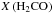 Mathematical equation: \hbox{$X\left(\mathrm{H}_2\mathrm{CO}\right)$}