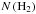 Mathematical equation: \hbox{$N\left(\mathrm{H}_2\right)$}