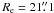 Mathematical equation: \hbox{$R_{\rm e}=21\farcs1$}