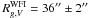 Mathematical equation: \hbox{$R_{g,V}^{\rm WFI} = 36'' \pm 2''$}