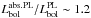 Mathematical equation: \hbox{$\pedap{L}{bol}{abs.PL}/\pedap{L}{bol}{PL}\sim 1.2$}