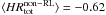 Mathematical equation: \hbox{$\langle\pedap{HR}{tot}{non-RL}\rangle=-0.62$}