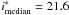 Mathematical equation: \hbox{$i^\ast_{\rm median}=21.6$}
