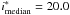 Mathematical equation: \hbox{$i^\ast_{\rm median}=20.0$}