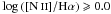 Mathematical equation: \hbox{$\log\,([\ion{N}{ii}]/\mathrm{H}\alpha) \geqslant 0.0$}