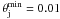 Mathematical equation: \hbox{$\theta_{\rm j}^{\rm min} =0.01$}