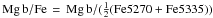 Mathematical equation: \hbox{$\rm \MgbsFe\,=\,Mg\,b/({1\over 2}(Fe5270 + Fe5335))$}